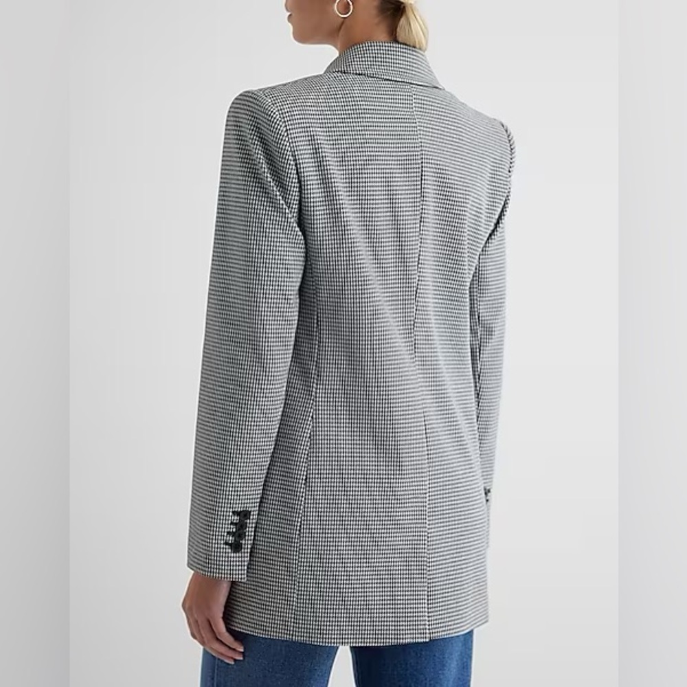EXPRESS Houndstooth Double Breasted Blazer size Small - Picture 3 of 10